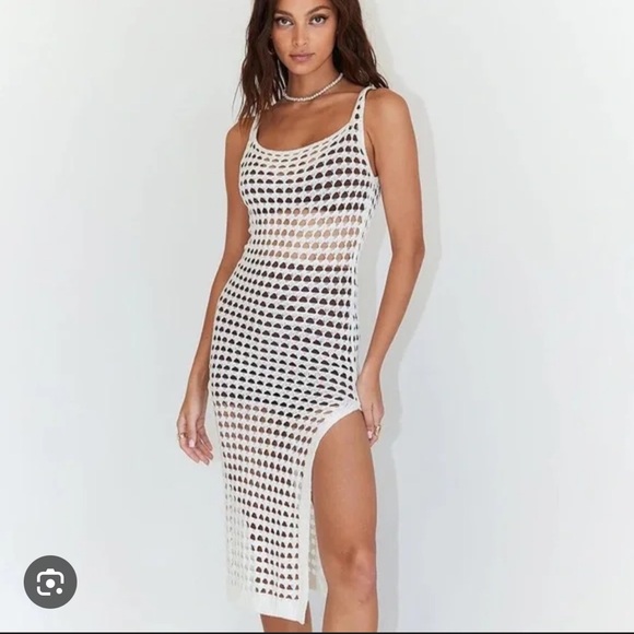 Princess Polly Dresses & Skirts - Princess Polly White Crochet Dress